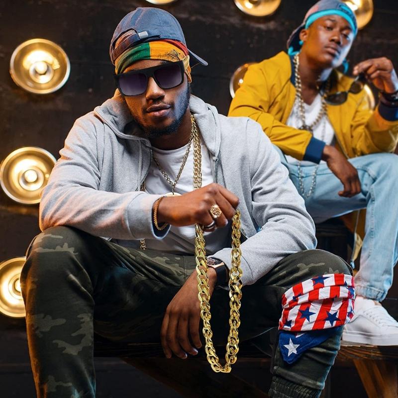 Hip Hop Costume Kit Dollar Sign Pendant Necklace Adjustable Hat Hip Hop Dollar Rings Sunglasses Bracelets Set Gifts