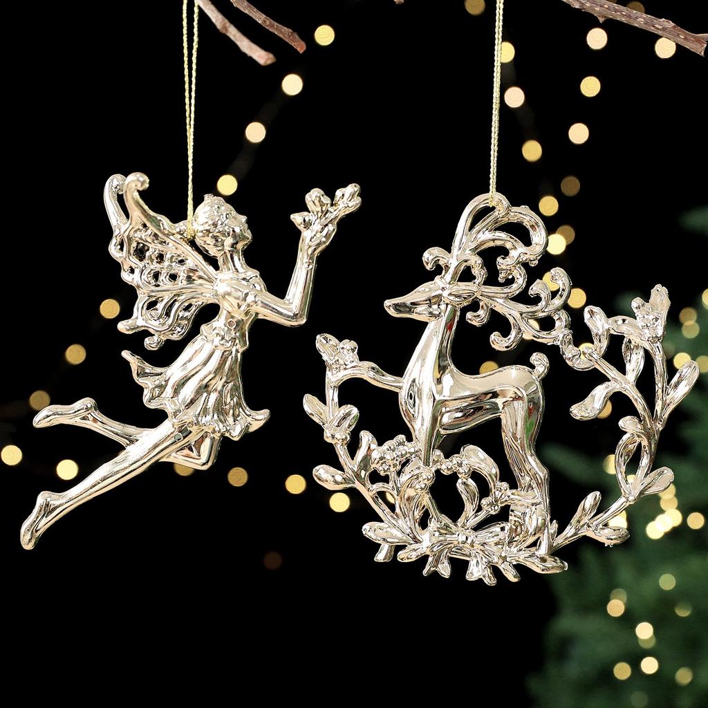 Christmas Tree Decoration Gold-plated Christmas Tree Pendant Fashion Hanging Ornaments For Home Xmas Decor