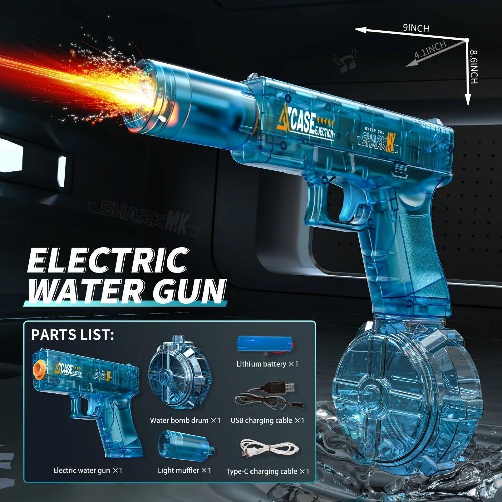 Automatic Glock Electric Water Gun Large Capacity Water Blaster for Summer Beach Pool Party Water Fighting Toys for Kids Adults