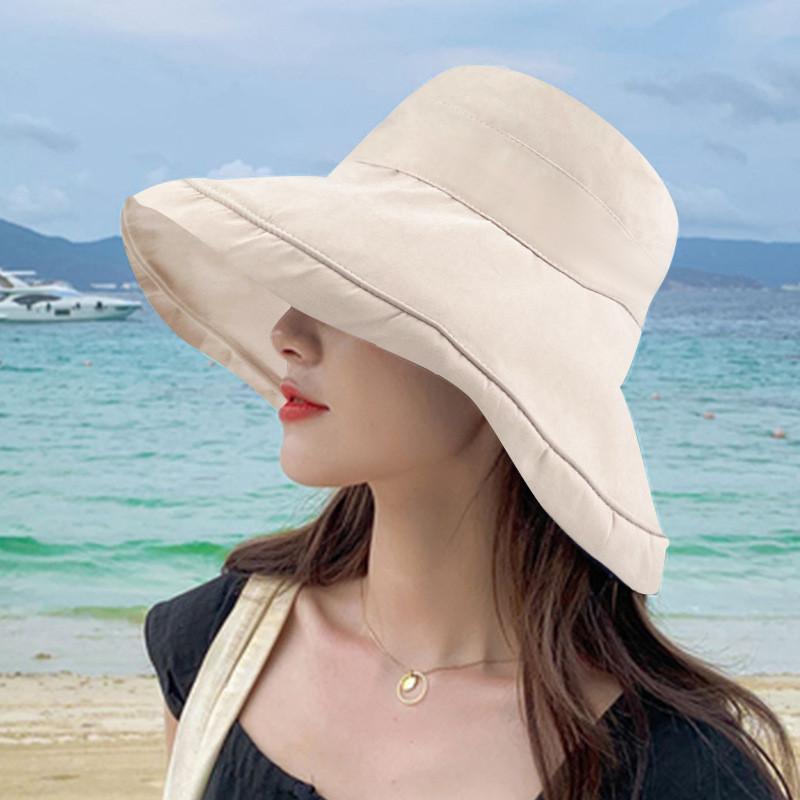 Outdoor Ladies Cotton Fishing Hat With Wide Brim For Summer Sun Protection