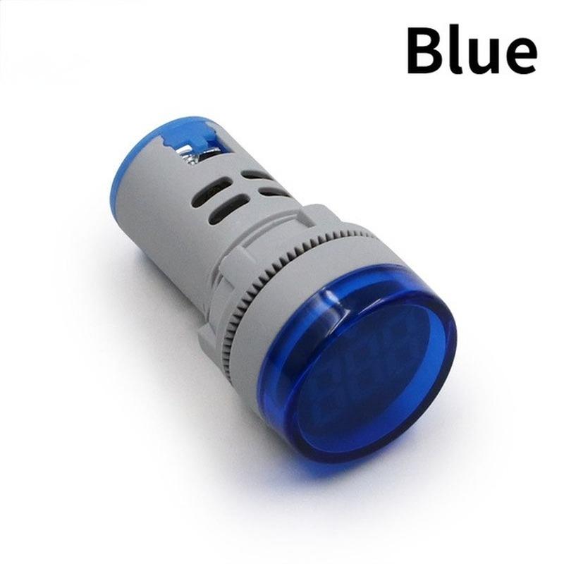 DIY Mini Digital Voltmeter 22mm Round AC 50-500V Volt Voltage Tester Meter Monitor Power LED Indicator Pilot Lamp Light Display