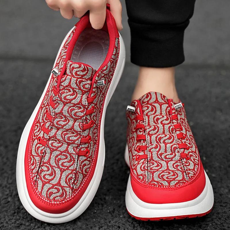 Autumn Men's New Fabric Shoes Breathable Versatile Light Sports Shoes Outdoor Non Slip Walking Male Trendy Comfort Shoe Zapatos