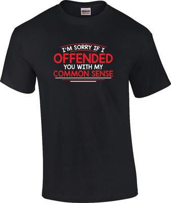 Funny I'm Sorry I Offended You With My Common Sense Humor Novelty T-Shirt