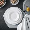 Dunzhu 8-Inch Bone China Flat Plates Set