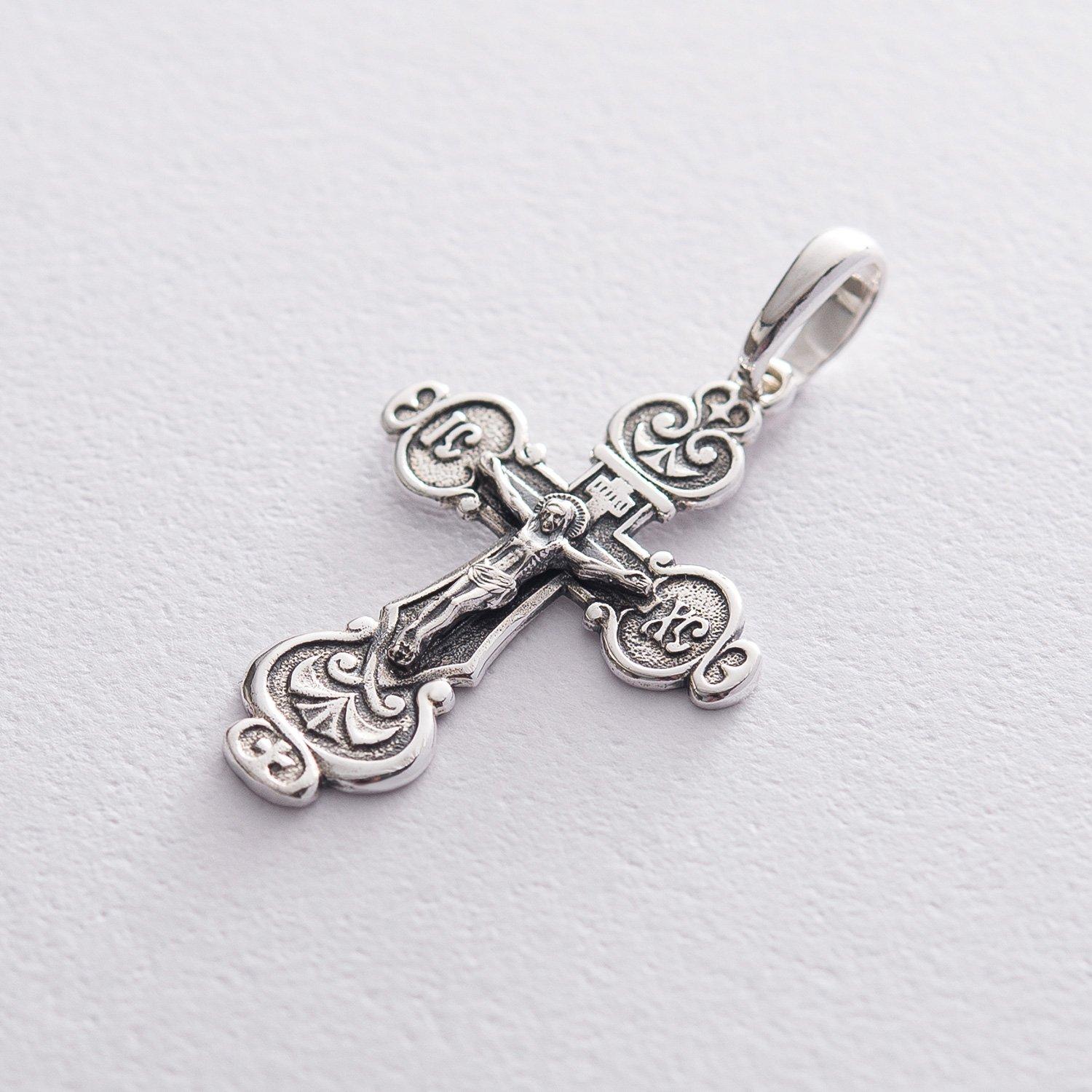 

Срібний хрестик з розп яттям Спаси та збережи Oniks срібний