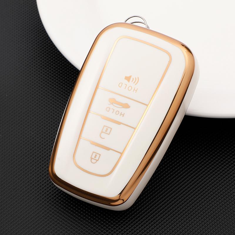 2/3/4 Buttons For Toyota Camry Chr Corolla Rav4 Avalon Land Cruiser Prado Prius - Tpu Car Key Case Cover Fob Keychain
