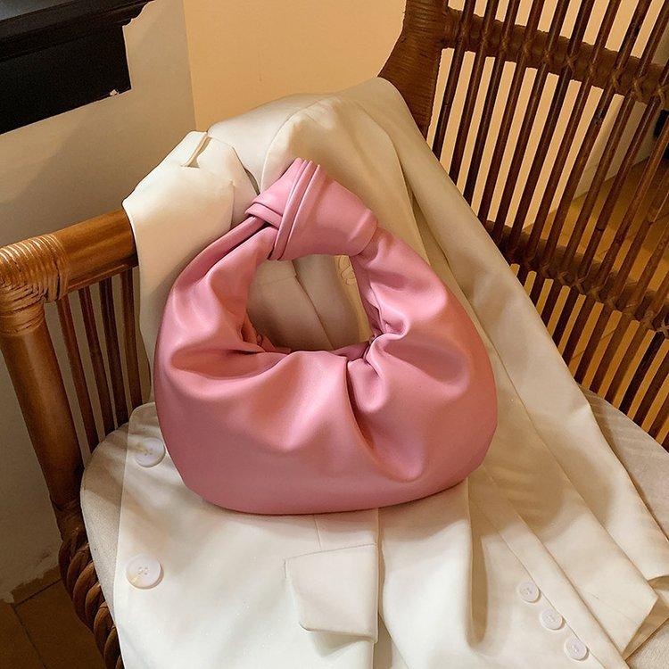 

Простая плиссированная женская сумочка, модная фактура, чистый цвет, сумка для девочек в виде облаков, корейская сумка для сотен пельменей, машинная вышивка, ремесло, ПУ