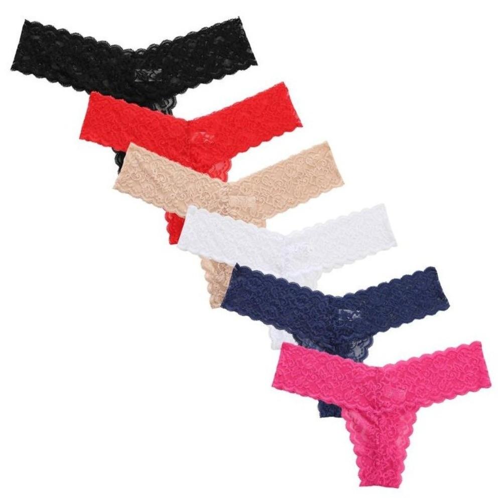 Low Waist Lace Seamless Panties Thong Mesh Lace Briefs Thin Underwear for Women Lady