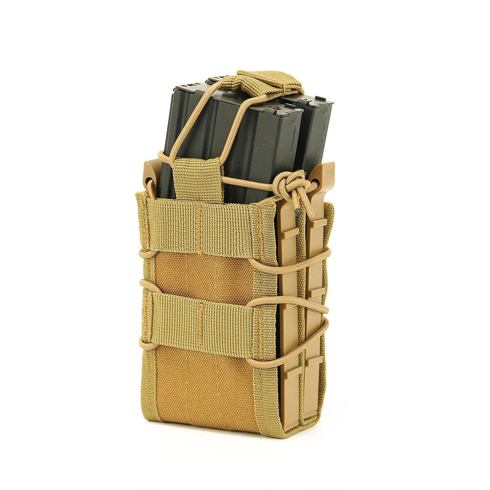 Tiger double full size cs camouflage quick pull function bag 5.56/7 .62molle double layer accessory magazine box