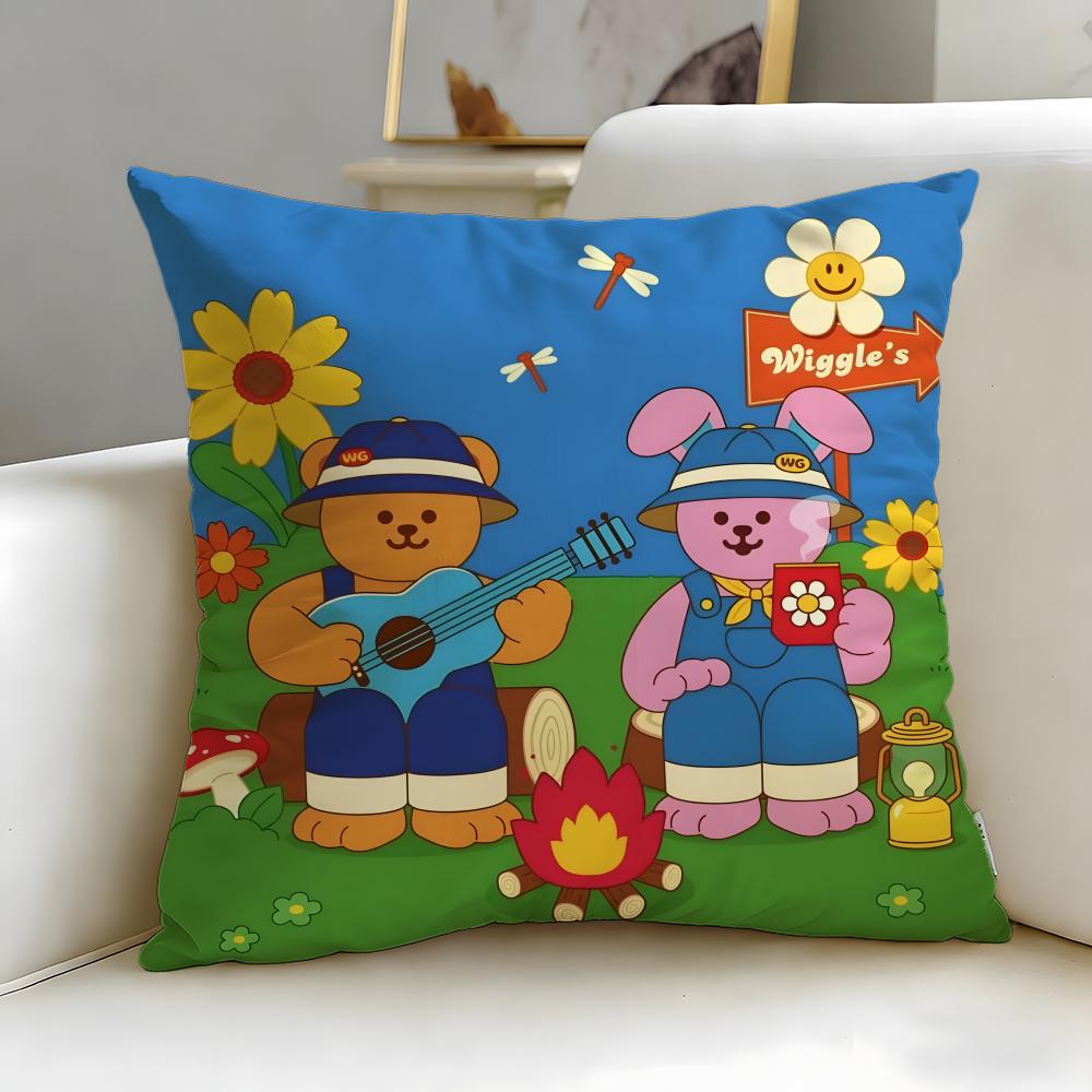 Beliebte Marke wiggle wiggle Kissenbezug Weich Leicht zu waschen Kissenhülle Vielseitig für Sofa Bett Reise und Büro