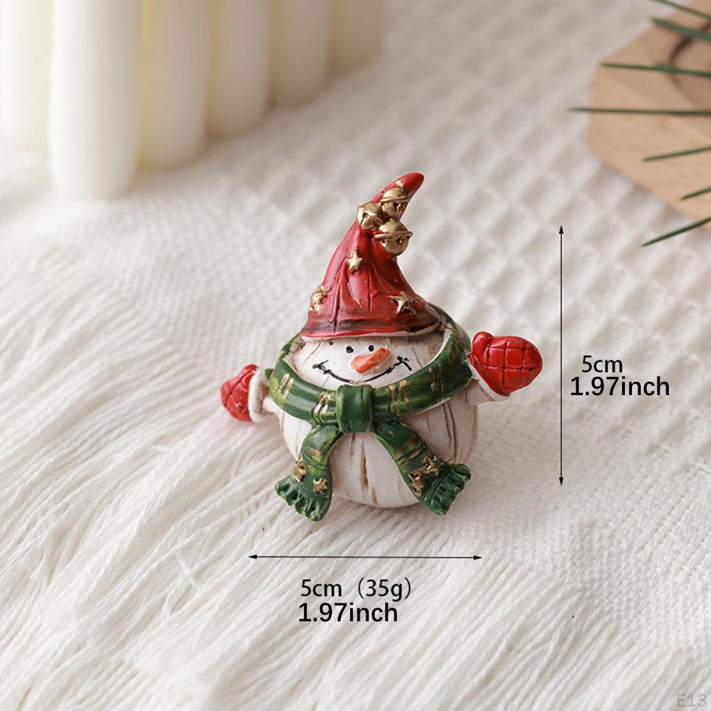 Entzückende Weihnachtsfigur, Sammler-Winterskulptur, Kleine Schreibtischdekoration aus Kunstharz, Ideal