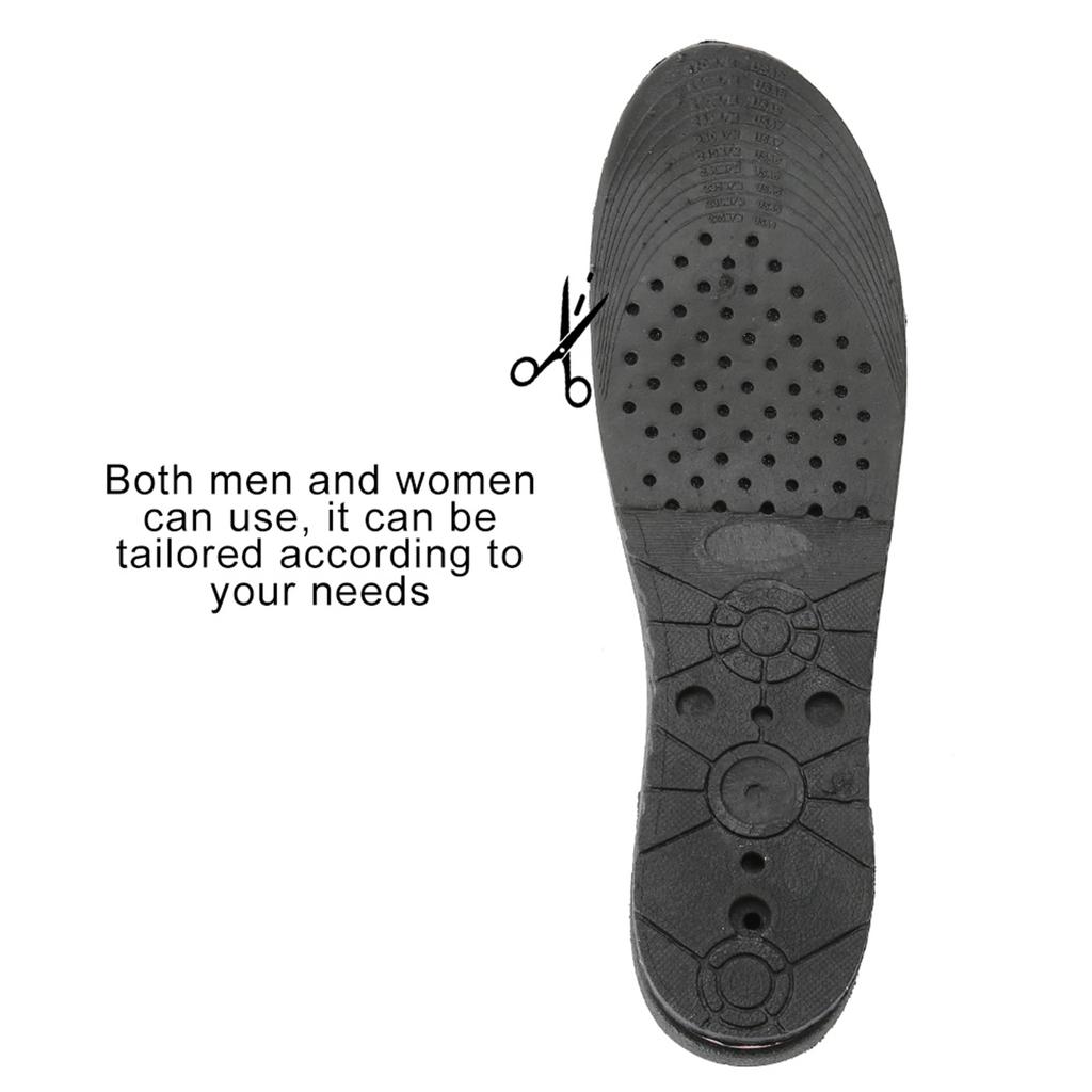 Solette Aumenta Altezza Regolabili a Quattro Strati Unisex Rialzo Tallone in PU Solette per Essere Più Alti 04