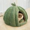 Halloween Thickened Pet Bed Enclosed Cat Nest Warm Cat Bed Pumpkin Shape Pet Sleeping House For Cats Washable Cat Sleeping Bed