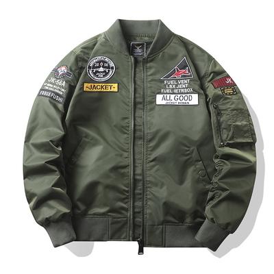 Embroidered Pilot Jacket Men's Spring and Autumn Work Tops Large Size Motorcycle Baseball Uniform Jacket