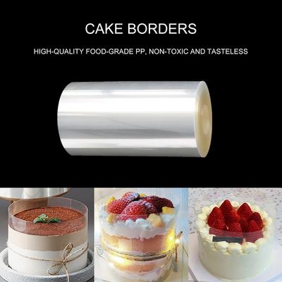 Transparenter Kuchen-Mousse-Film Einweg-Kuchen-Dekorationskragen Mehrzweck-Kuchen-Fixierungsdekoration Praktisch für Küchengeräte