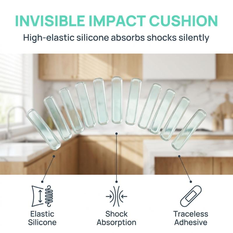 10/16Pcs Clear Silicone Bumper Pad Self Adhesive Anti Collision Sticker Non Slip Buffer Pad For Cabinet Drawer Refrigerator Door