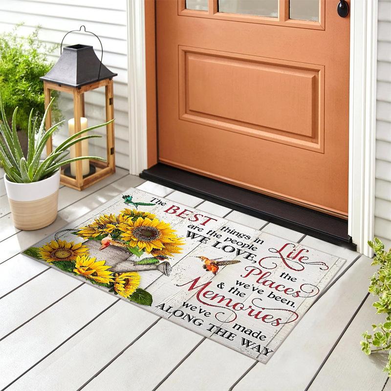 1Pcs Sunflower Kitchen Rug Anti-Fatigue Kitchen Rug Waterproof Non-Slip Rugs Set Runner Rug Bedside Rug Absorbent Carpet