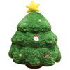 Christmas Tree Santa & Fawn Plush Pillow Ornament
