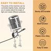 Premium-Mic Robot,Retro Style Microphone Robot Table Lamp,Holding Guitare Night Light,Vintage Microphone Robot Desk Lamp