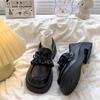 French Bow Platform Small Leather Shoes Women's 2025 Spring New British Style Japanese Jk Mary Jane Love Single Shoes