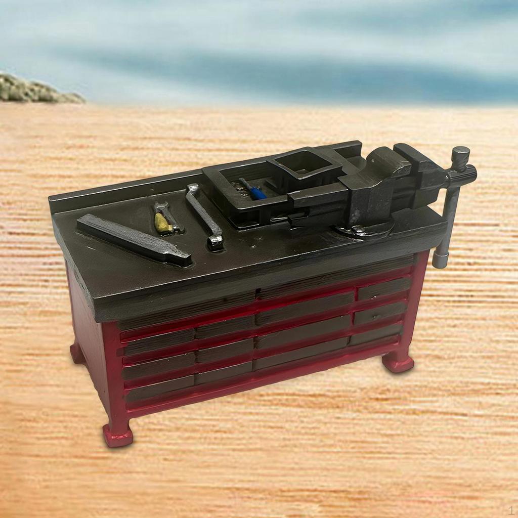 1/64 Diorama Car Repair Workbench Shop Accessories Pretend Play Toy Realistic Micro Workshop
