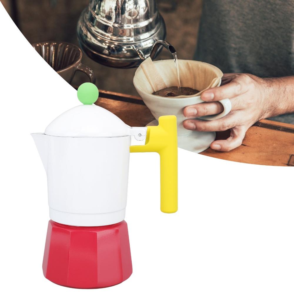 Aluminium Alloy Italian Coffee Percolator Colorful Moka Pot Coffee Maker Coffee Brewing