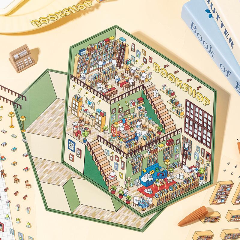 

Yuxian 3.0 Series 6-слойные 3D миниатюрные ландшафтные наклейки для декора домашних животных и дома