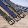 Porous And Durable Pin Buckle Belt Men'S Canvas Sports Men'S Belt Student Outdoor Military Training Jeans Belt