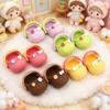 1 Pair Mini Silicone Mini Slippers Round Toe Cotton Doll Slippers Doll Accessories