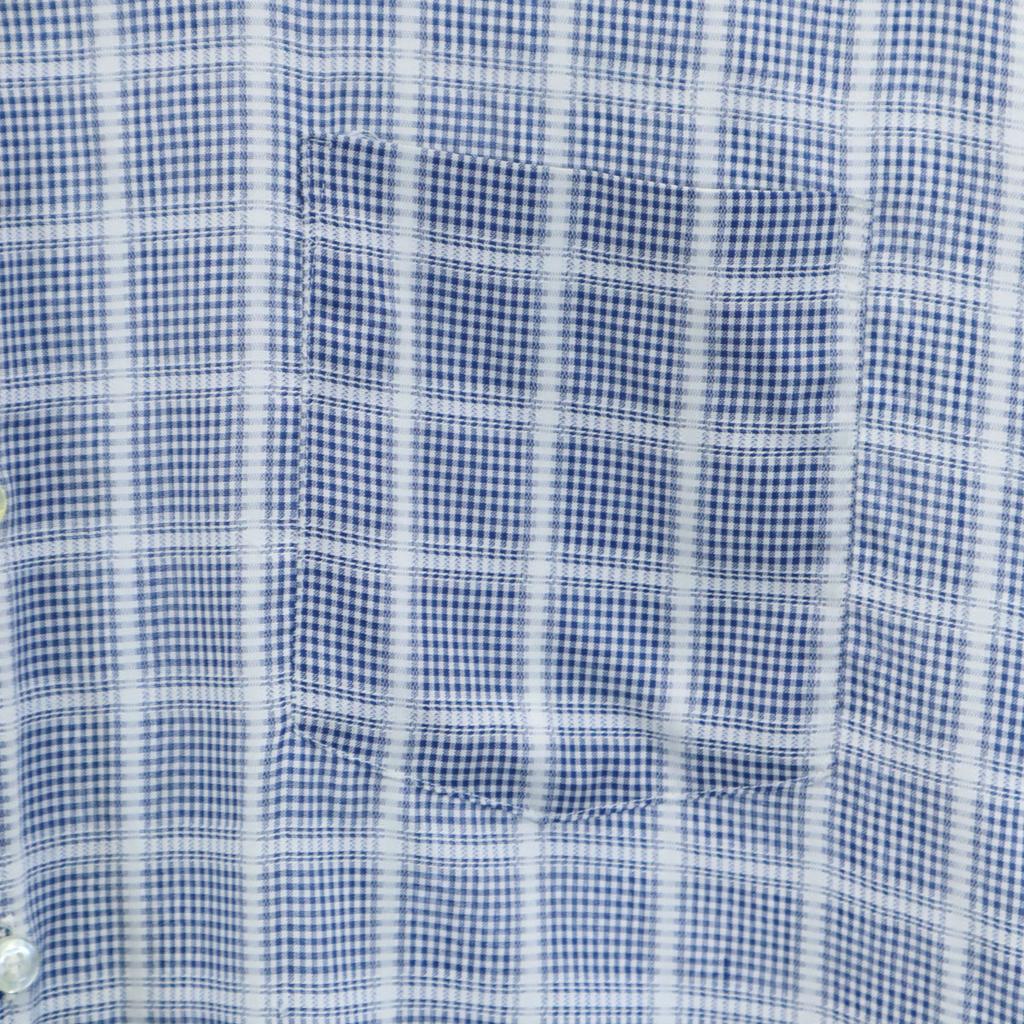 VAN HEUSEN 60s 70s Vintage Collar Stuffers Check Pattern Long Sleeve Shirt Men's Used