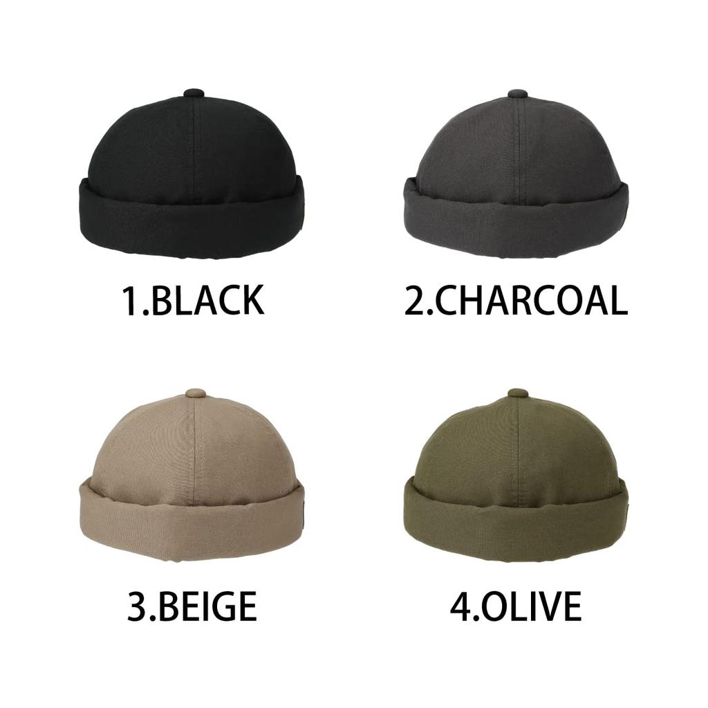 Basic Enchi Black Tag Fisherman Cap Roll Cap Fisherman Cap Hand Washable Tag Name Cap Brimless Cap Hat Antibacterial Deodorizing One Size Fits All