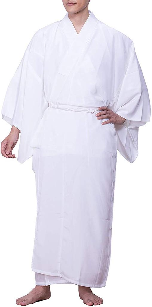 Long Washable Half Collar for [KYOETSU] Undergarment, Undergarment, Men, Men's (L, White)