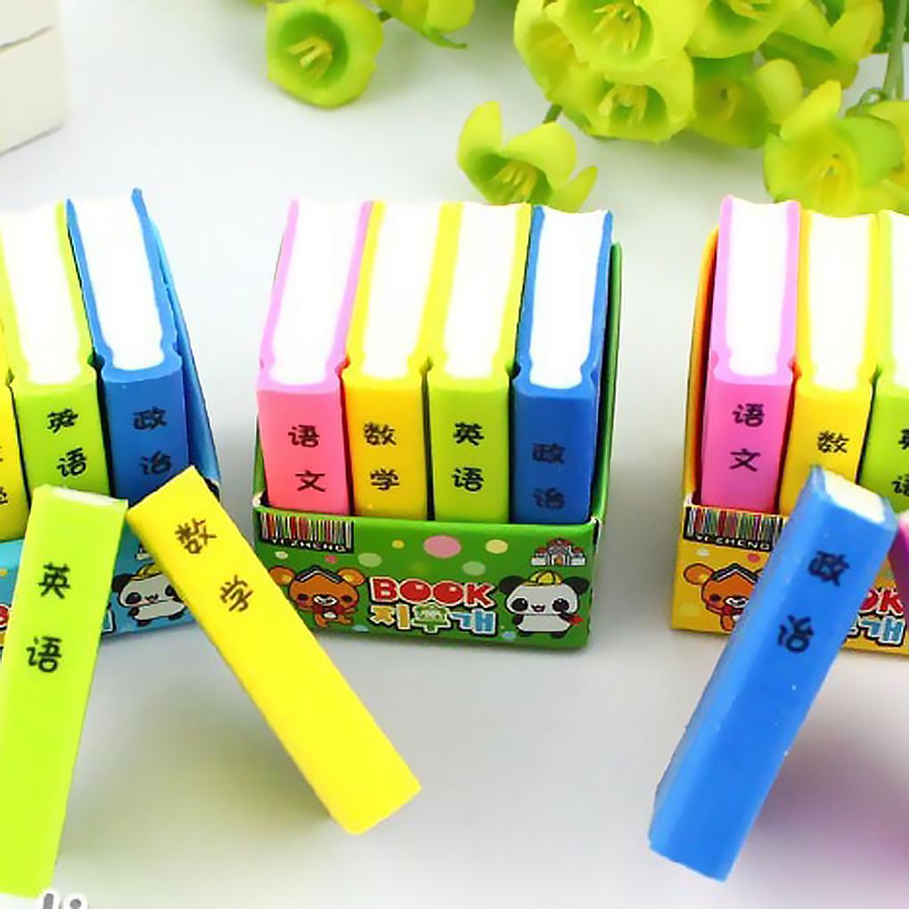 Cisixin Set De 4 Gommes Rétractables Colorées - Stylo Gomme Pour Enfants Et Étudiants