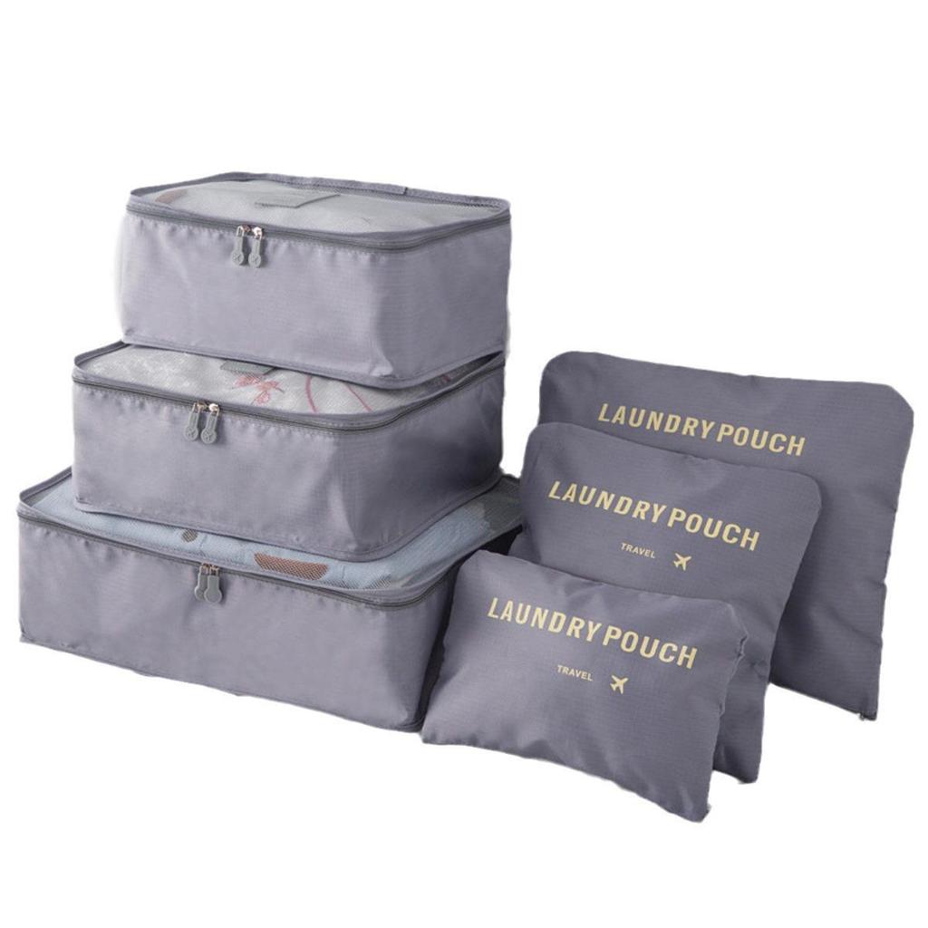 Korean Style Travel Storage Set: 7-Piece Clothes and Supplies Organizer.