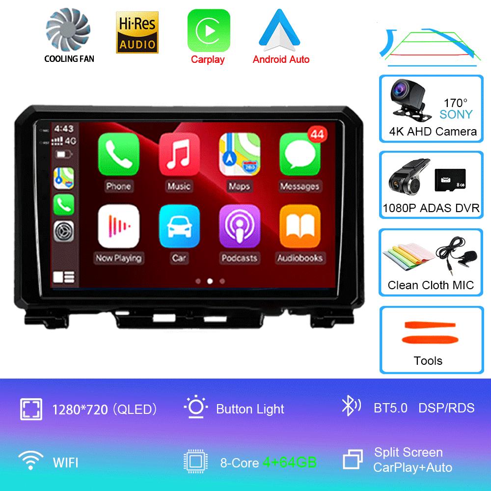 9 Inch Android 14 For Suzuki Jimny JB64 JB74 2018 - 2020 Multimedia Video Player Car Radio Stereo GPS Navigation Carplay