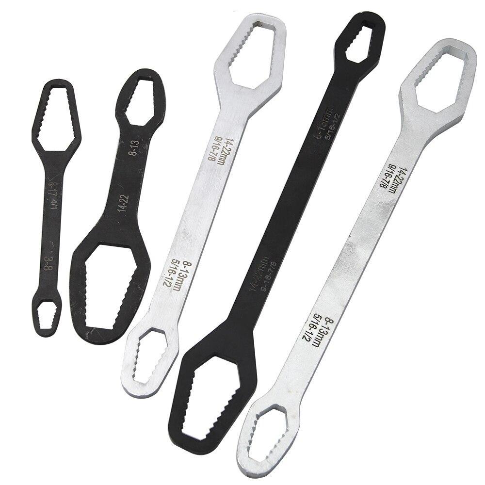 Black Multifunctional Double End Box Wrench Hexagon Double End Solid Wrench Screw and Nut Tool with Various Diameters