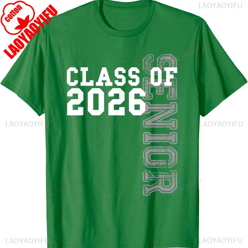 Class of Senior Graduation Student Simple Letters Graphic TShirts Commuter Allmatch Casual Style Regular Short Sleeve