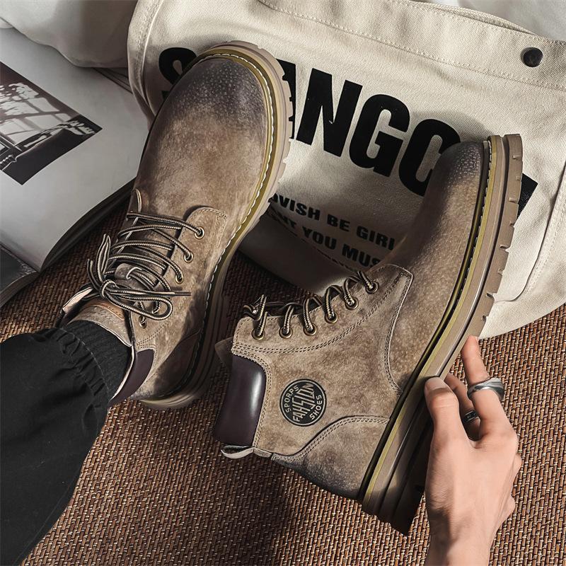 Martin Boots Herren 2025 neu Rhabarber Herbst und Winter Britischer Wind Werkzeug Samt Baumwollschuhe Paar 2345-J