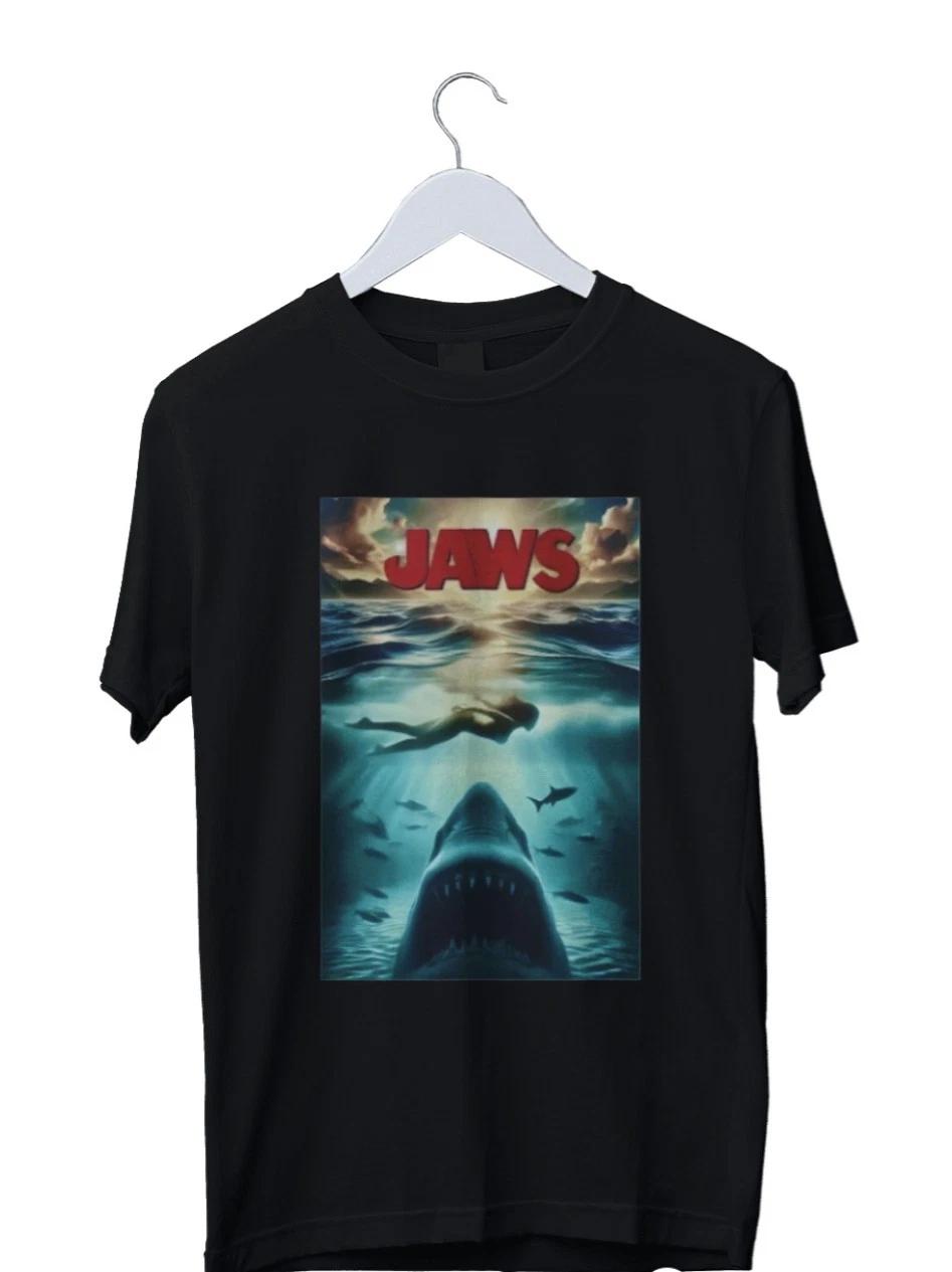 

Men s Casual Movie Jaws Movie Mens Graphic T-Shirt S M L XL 2 3 4 X... M