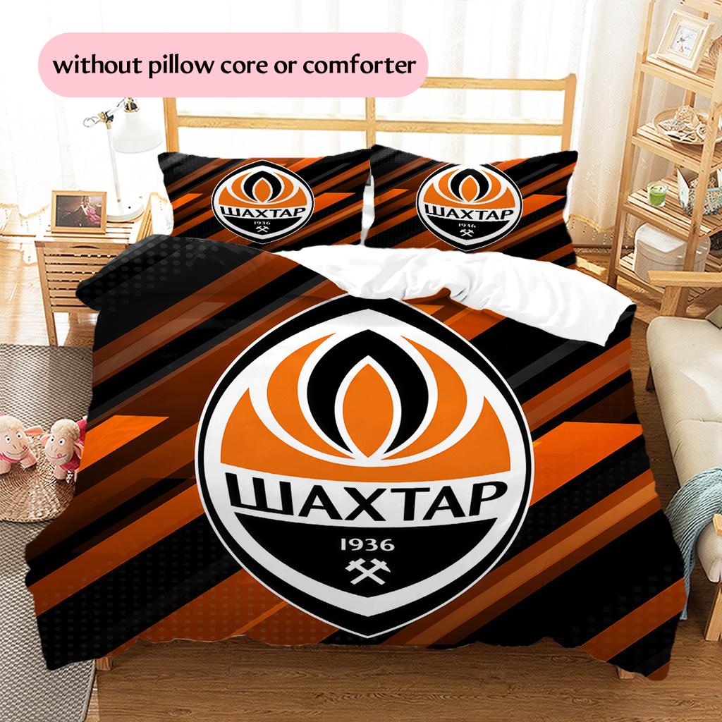 Shakhtar Donetsk Pattern Bedding Home Decoration Birthday Gift (1 * duvet cover + 2 * pillowcase, without core)