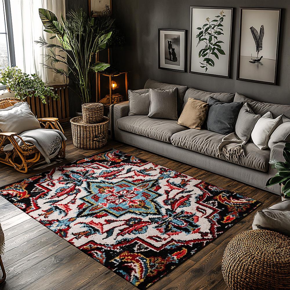 Vintage Persian Rug Pattern Doormat Indoor Outdoor Floor Mat Bohemian Area Rug Tribal Home Decor Throw Carpet Washable Non Slip