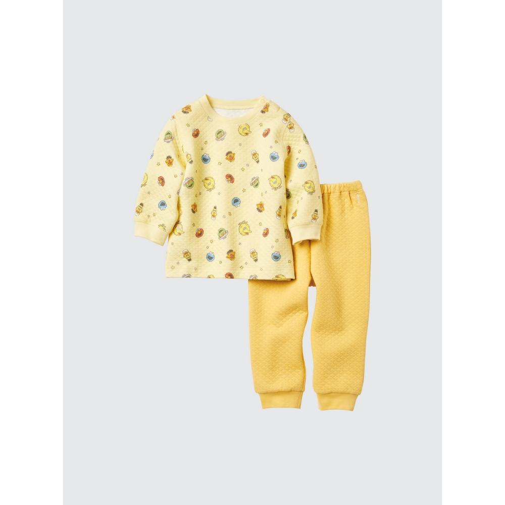 

Uniqlo Япония Улица Сезам стеганая пижама 45 YELLOW/90