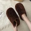 Thick-soled Lamb Wool Slippers Women's Autumn and Winter Wear 2025 New Korean Version of Internet Celebrity Height-increasing Muffin Bag Head Ha