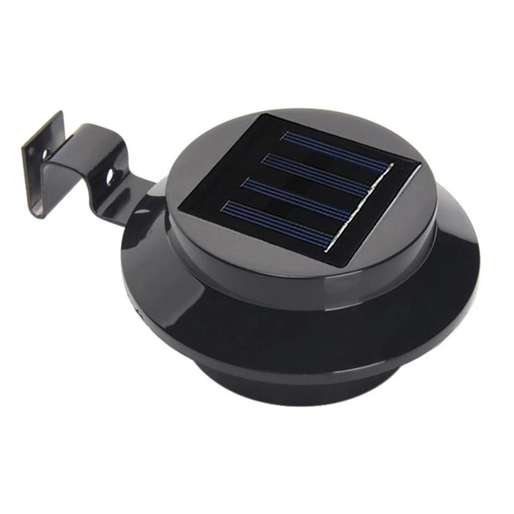 2026 IP65 waterproof 3LED solar outdoor light fence courtyard wall gutter channel courtyard light black Christmas decoration