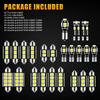 23Pcs T10 5050 Car LED Light Bulb Interior Dome Trunk License Plate Lamps Kit White for Bmw E53 E60 E90 Golf 4 7 LED Lamp