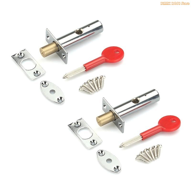 K1AE 2Pcs Mortice Door Bolts with Star Pipe Tube Well Security Mortise Lock