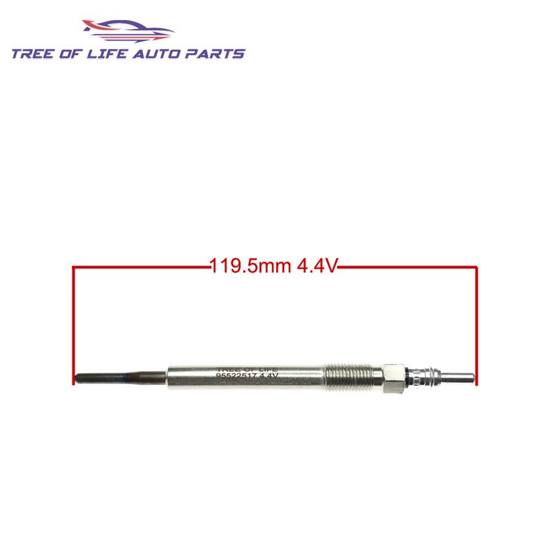 4X Glow Plugs 4.4V For Citroen Nemo Peugeot Bipper Tepe 1.3 Hdi 2010+ Dual Core Heater Glow Plug 5960.L4 5960L4 5960 L4