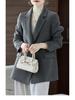 2025 Autumn/Winter Women's Double-Faced Wool Coat - Short, Loose, Petite Slimming Suit