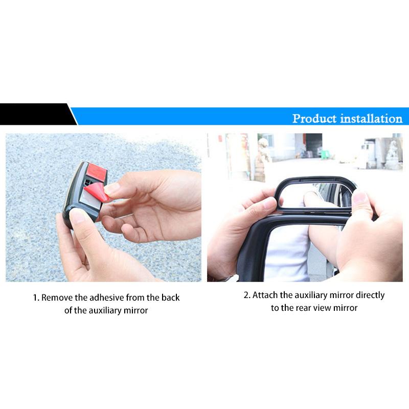 360 Degree Adjustable Wide Angle Side Rear Mirror Blind Spot Convex Mirrors Car Reverse Parking Auxiliary Rear View Mirror Car