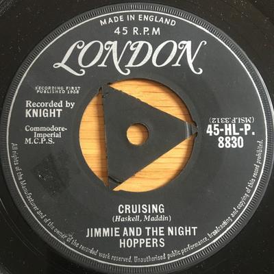 7inch Record JIMMIE & THE NIGHT HOPPERS - Cruising 45HLP8830 London Records 1958 UK Rock Used